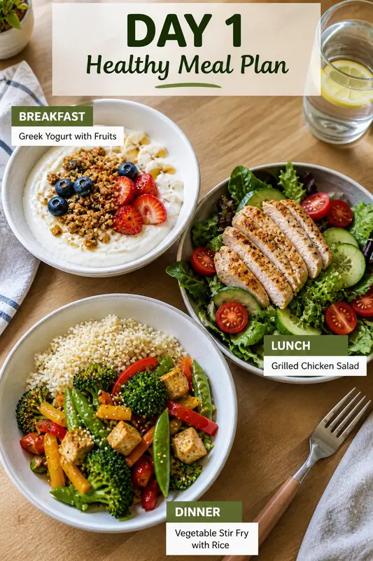 Day 1 Healthy Meal Plan: Easy Recipes for a Fresh Start