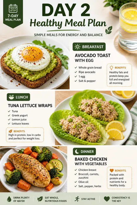 Day 2 Healthy Meal Plan: Simple Meals for Energy and Balance