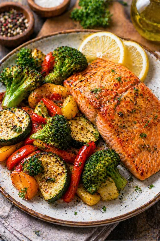 Grilled Salmon with Vegetables: A Healthy & Easy Dinner Recipe