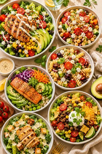 The Easy High Protein Salads I Keep Making During Busy Summer Days